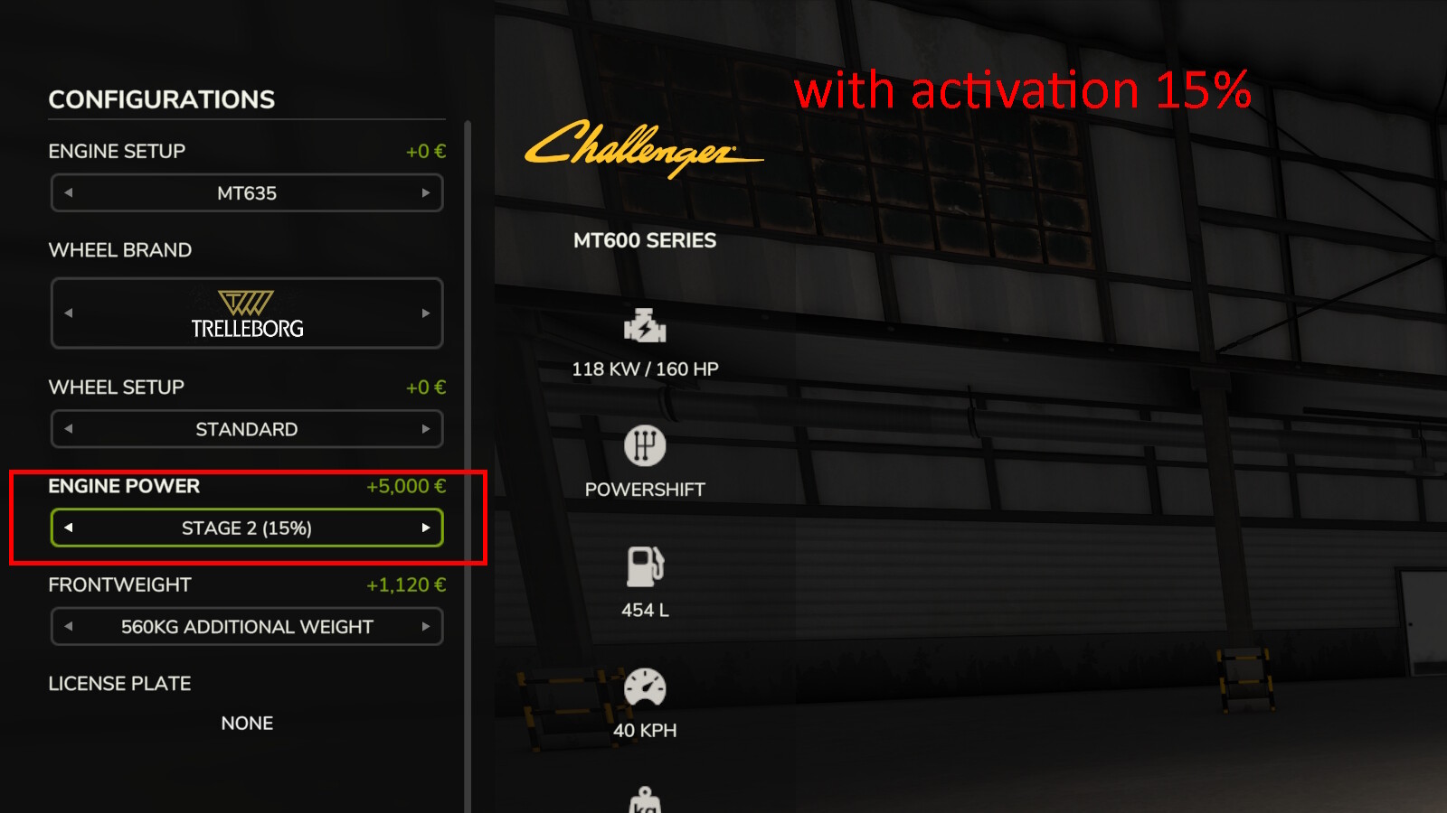 Adjustable Engine Power