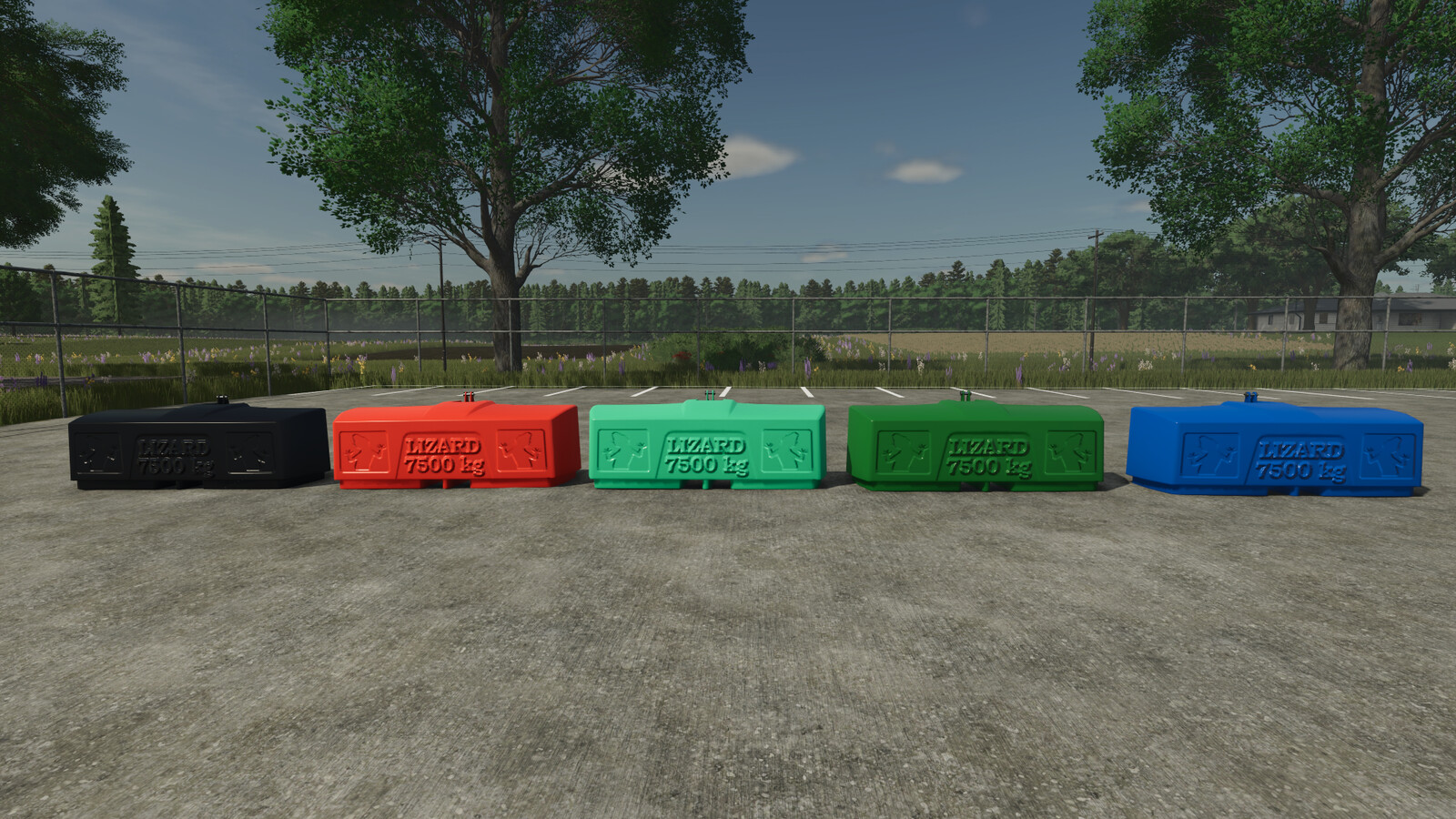 Lizard Lead Filled Weight 7500 KG