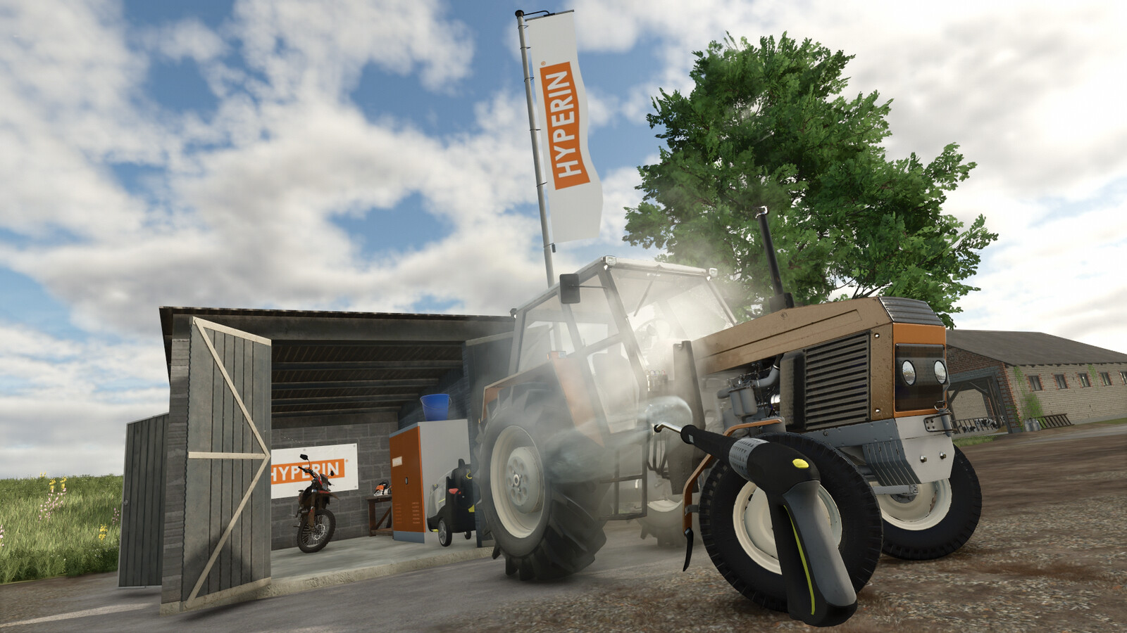 HYPERIN Tool Shed With Pressure Washer