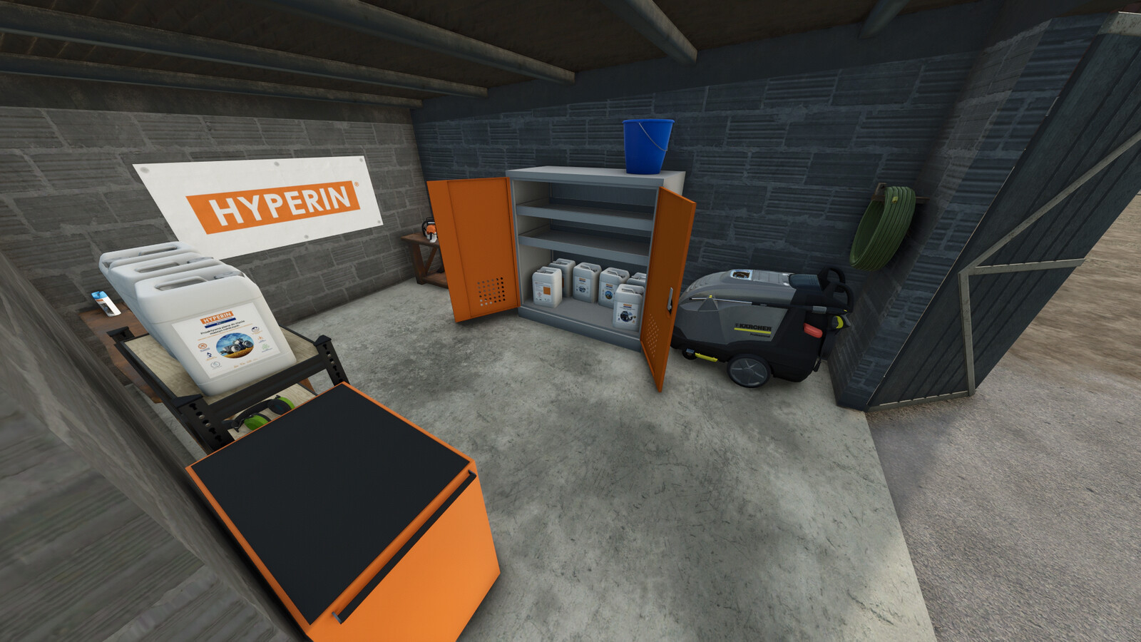 HYPERIN Tool Shed With Pressure Washer