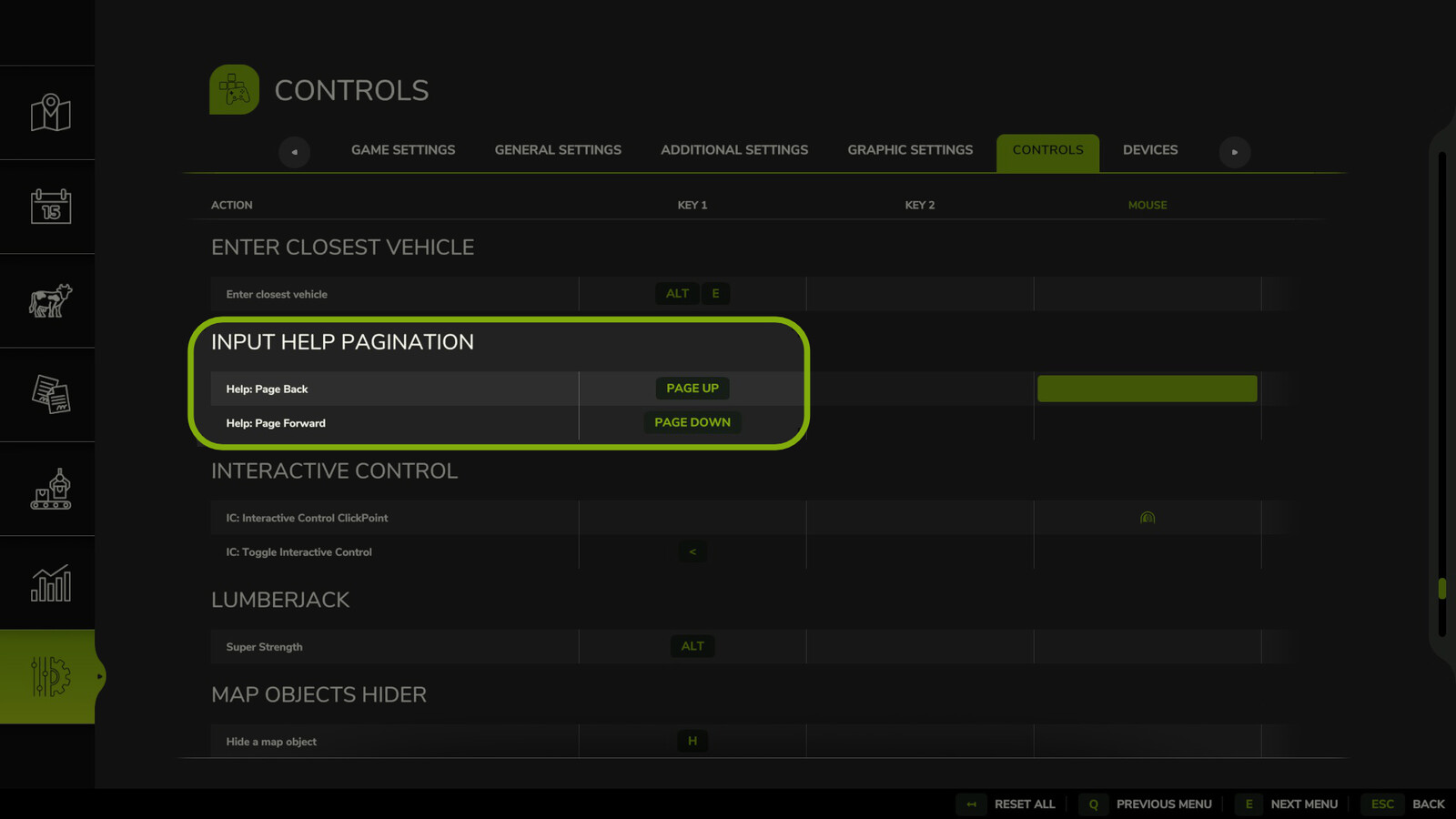 Input Help Pagination