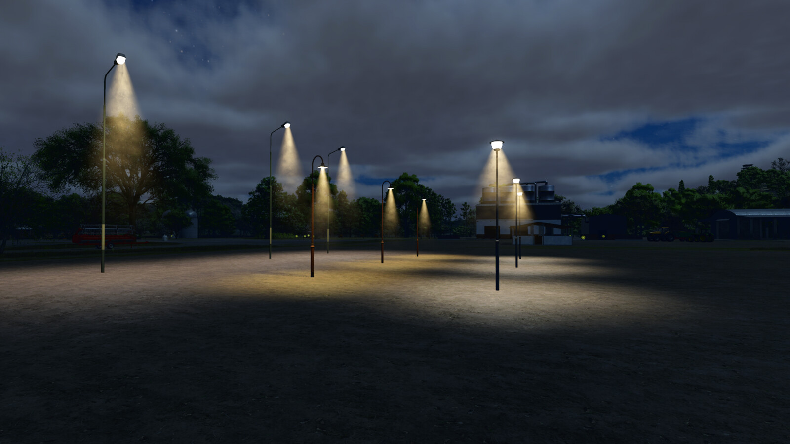 Streetlights With Fog