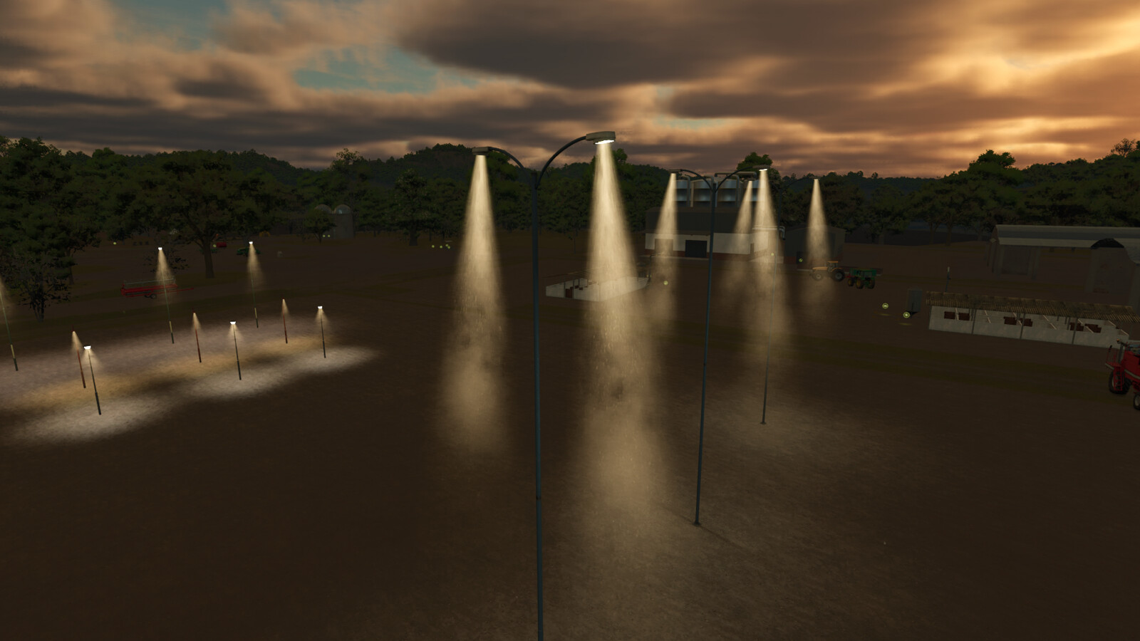 Streetlights With Fog