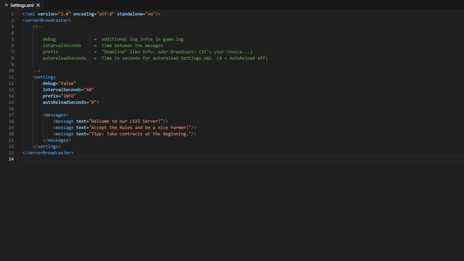 EBC2 Server Messages