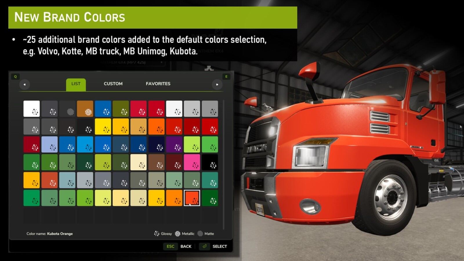 Enhanced Color Selection