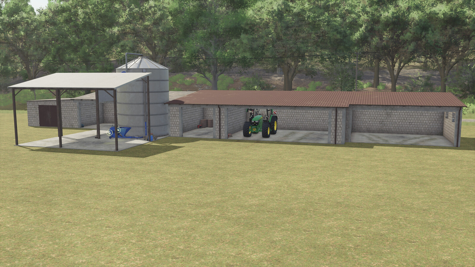 Package Cowshed With Garage And Silo