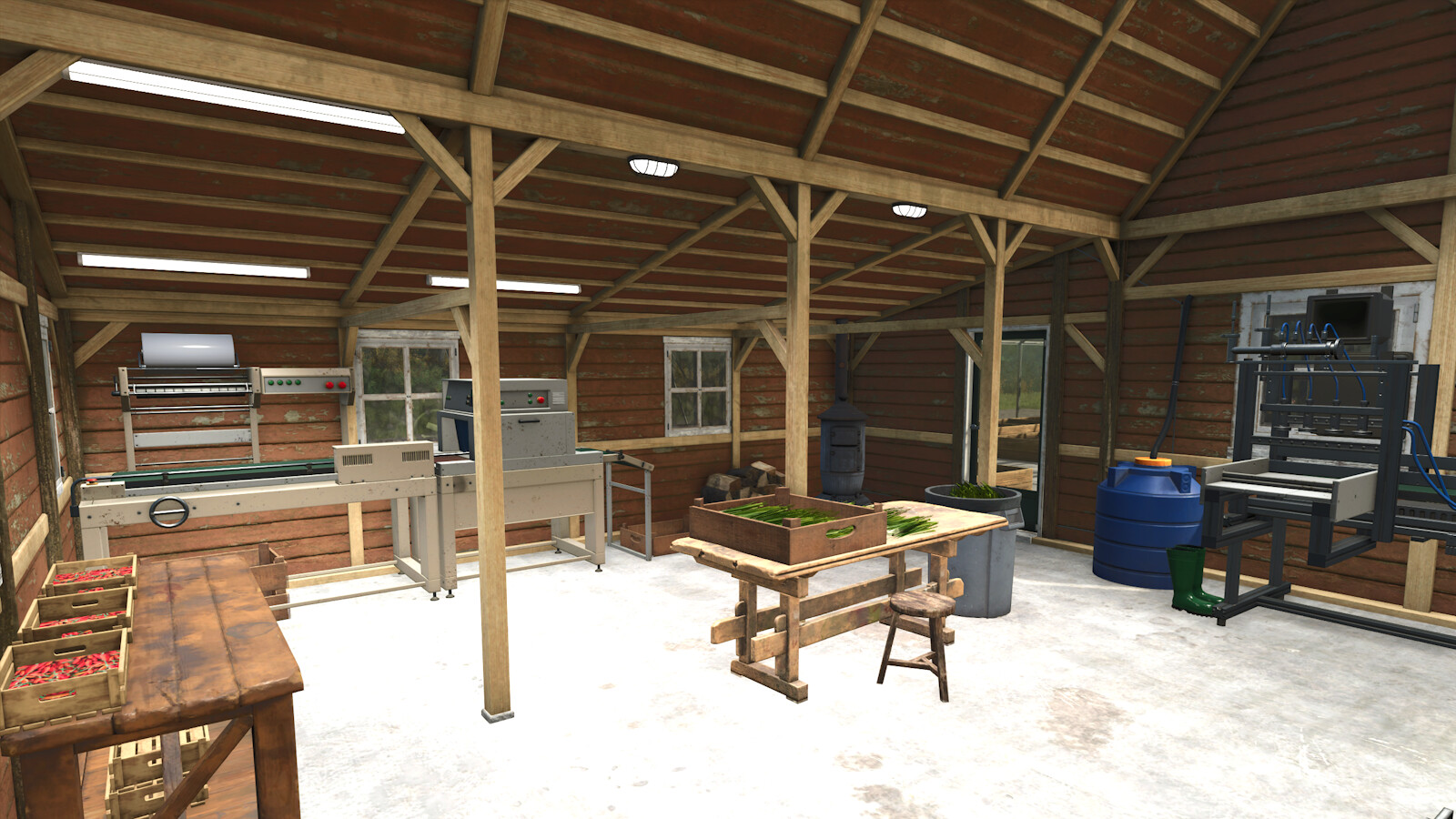 Greenhouse With Canned Packaged Foods Production