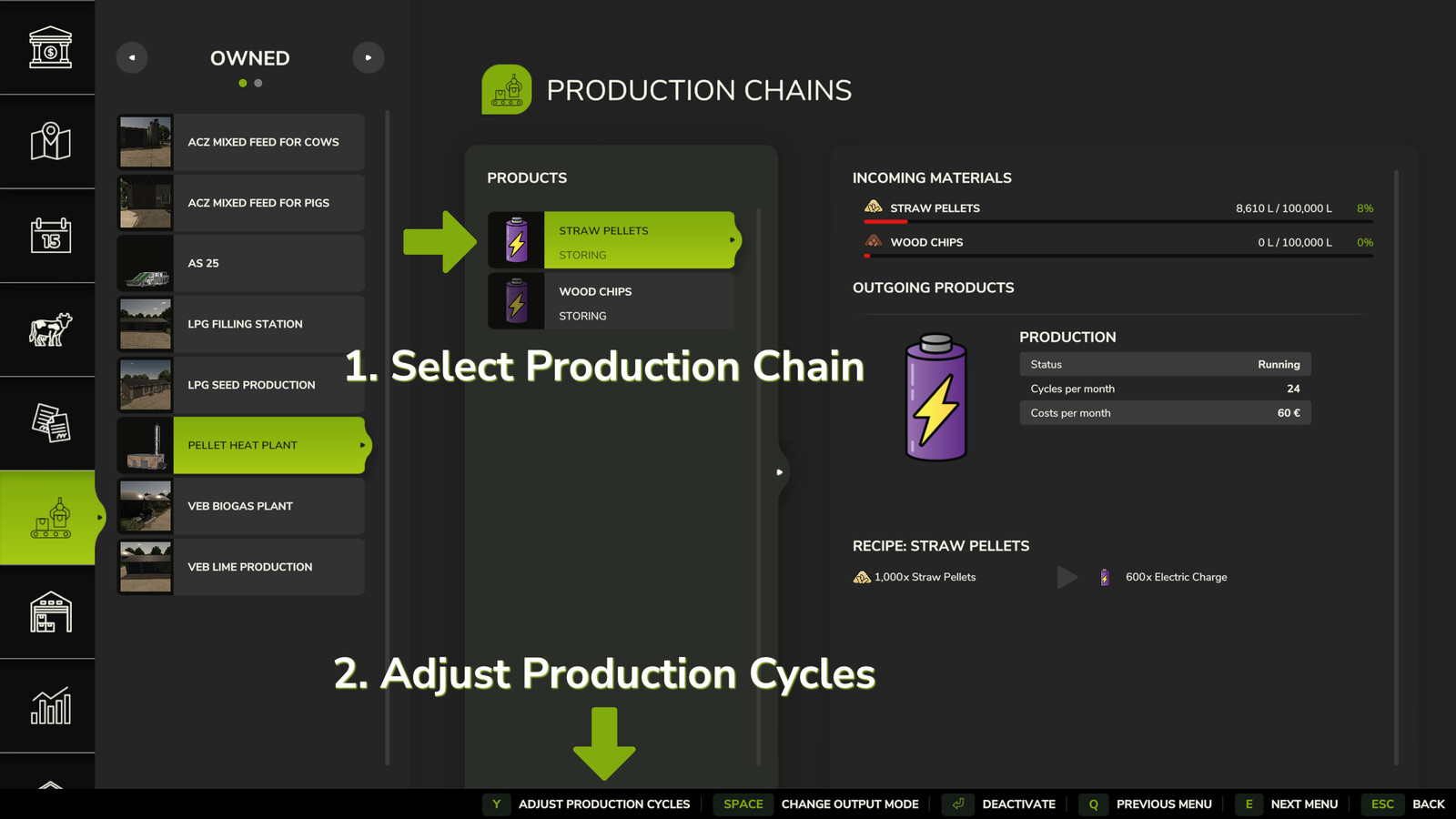 Adjust Production Points