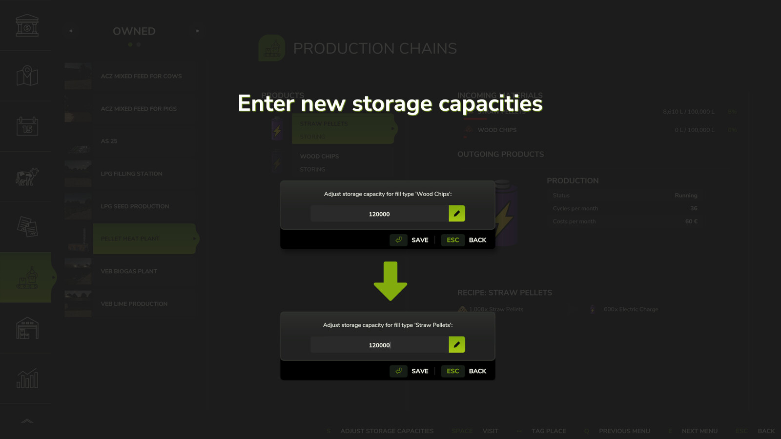Adjust Production Points