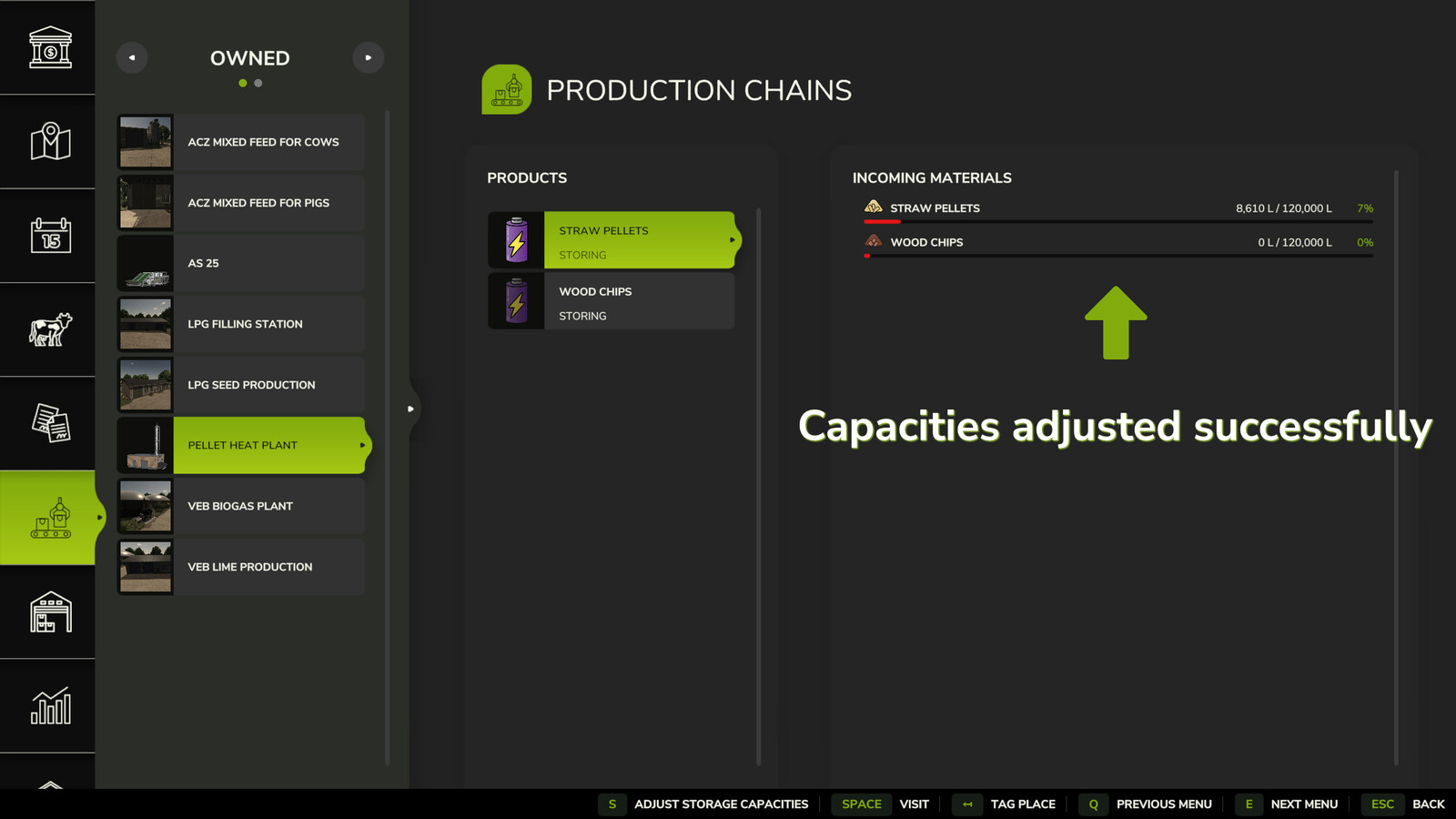 Adjust Production Points