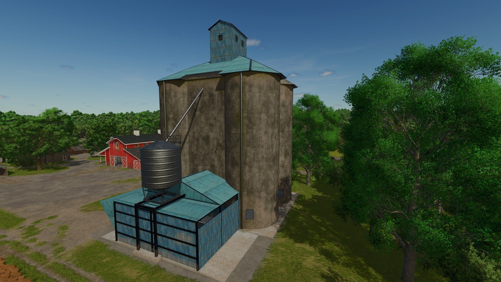 Large Concrete Grain Silo