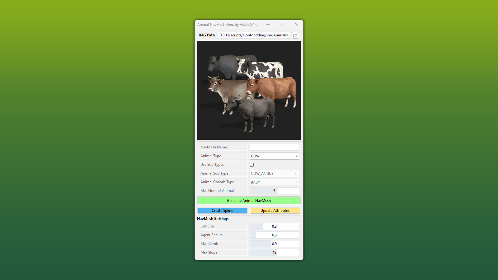 GE10 Script - Animal NavMesh Gen. (Prefab*)