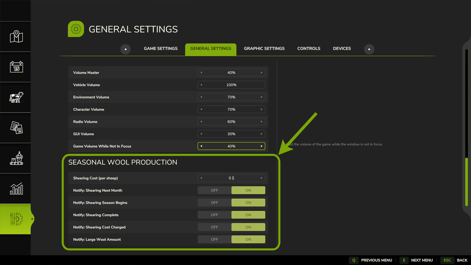 Seasonal Wool Production