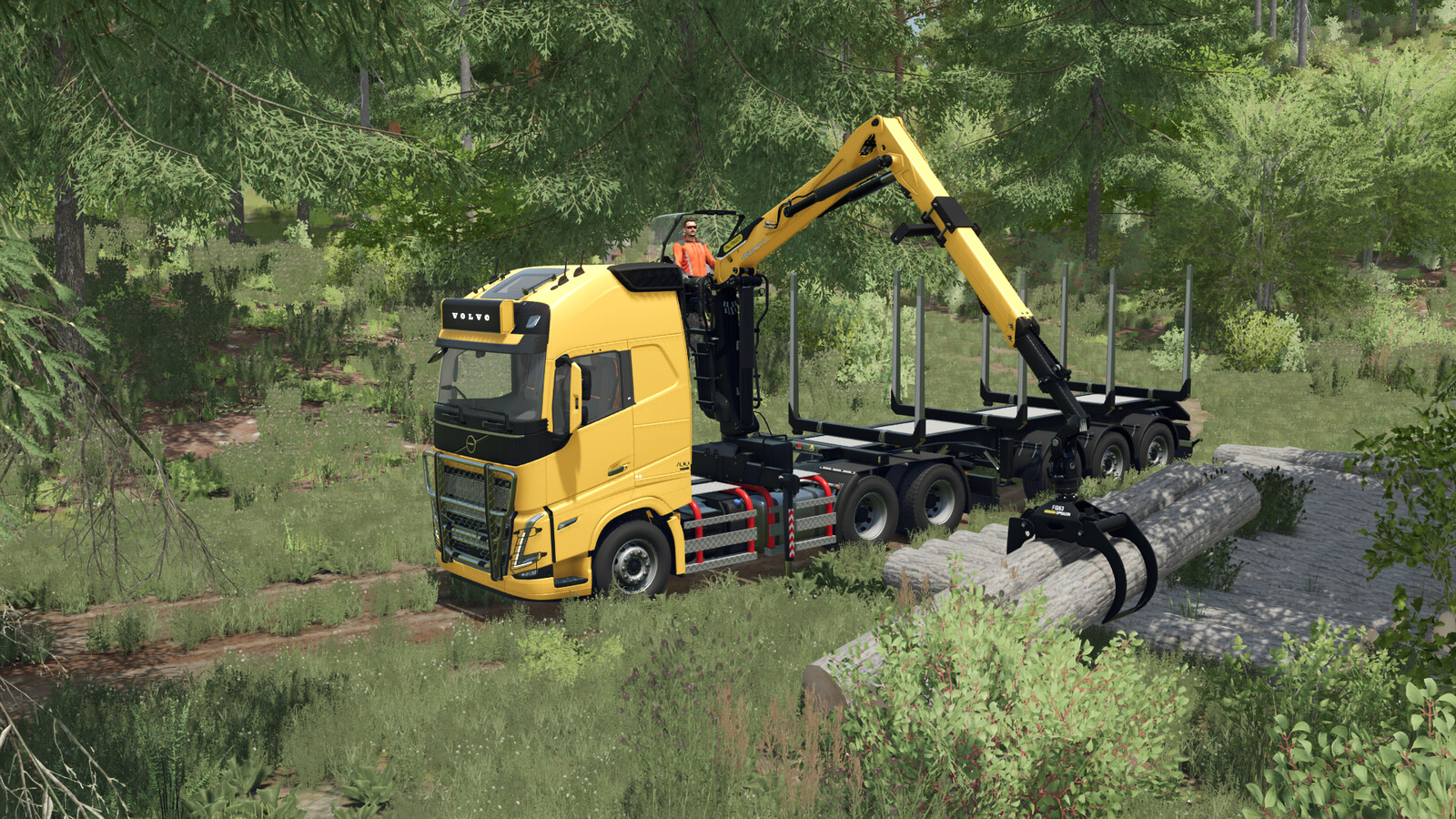 Volvo FH 16 Forestry Z-Crane Semi Pack