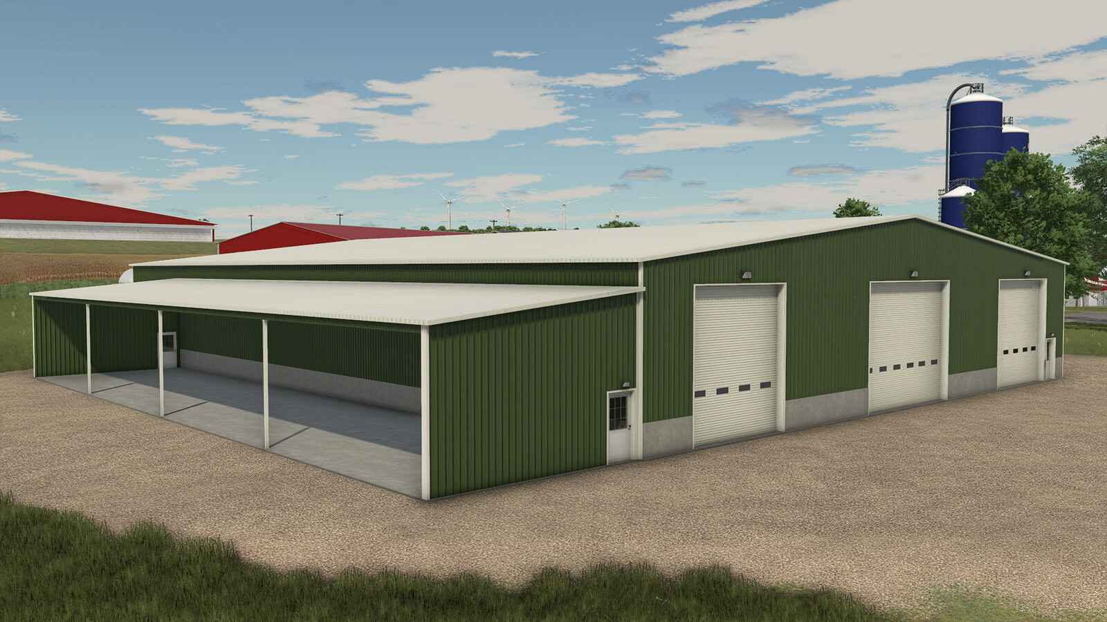 Large Metal Drive Thru Garage