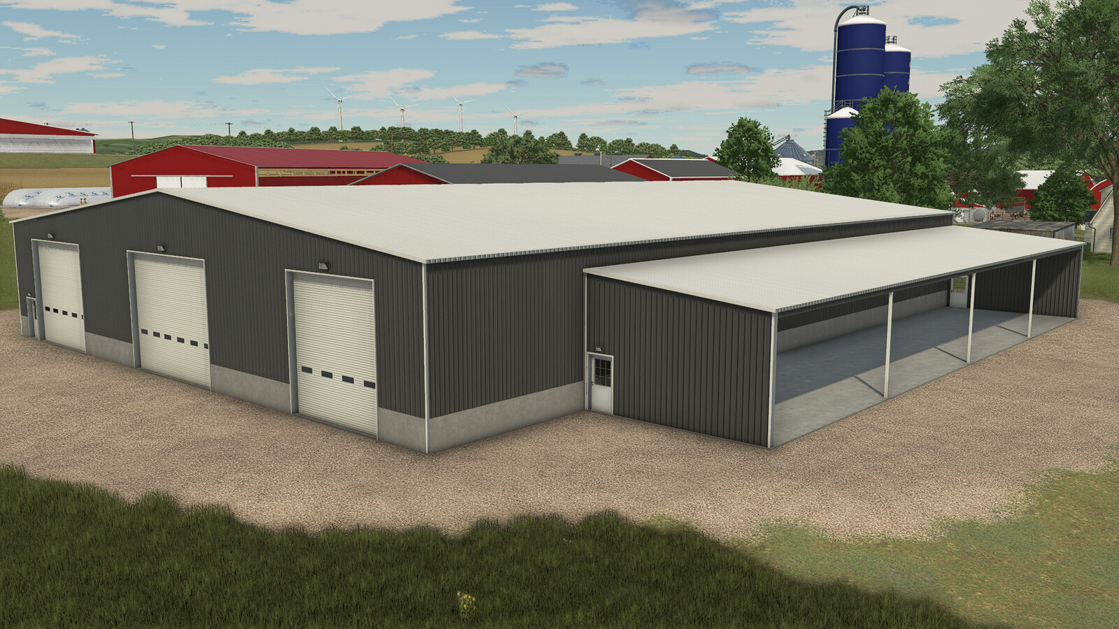 Large Metal Drive Thru Garage