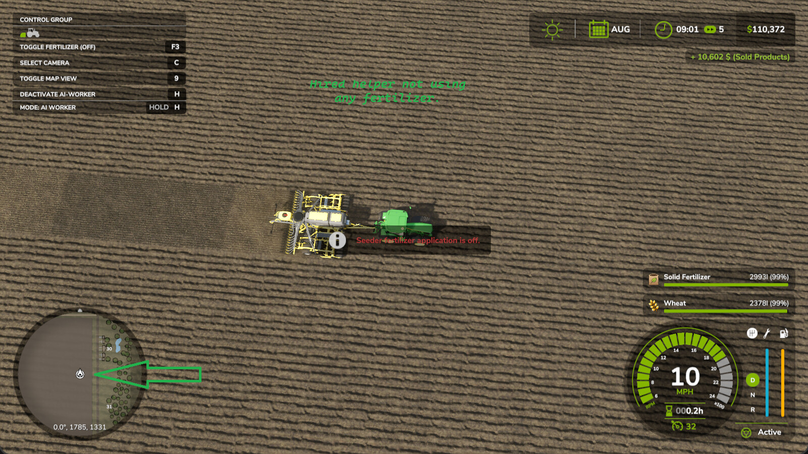 Toggle Fertilizer On/Off