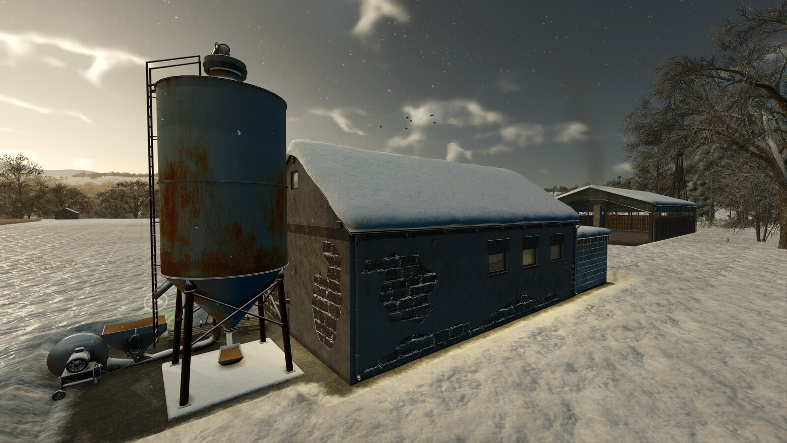 Little Old Henhouse With Silo