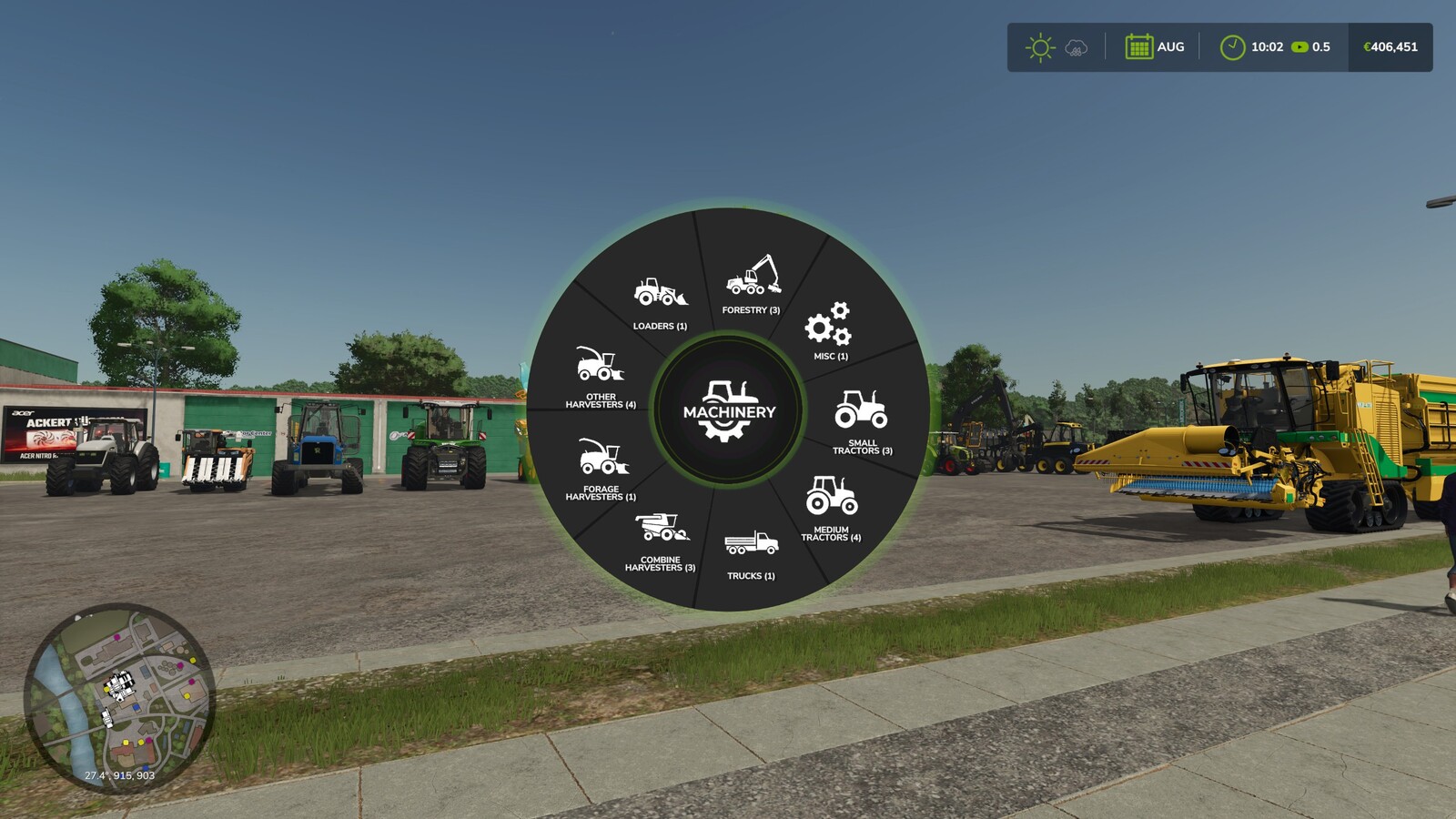 Machinery Pie Menu