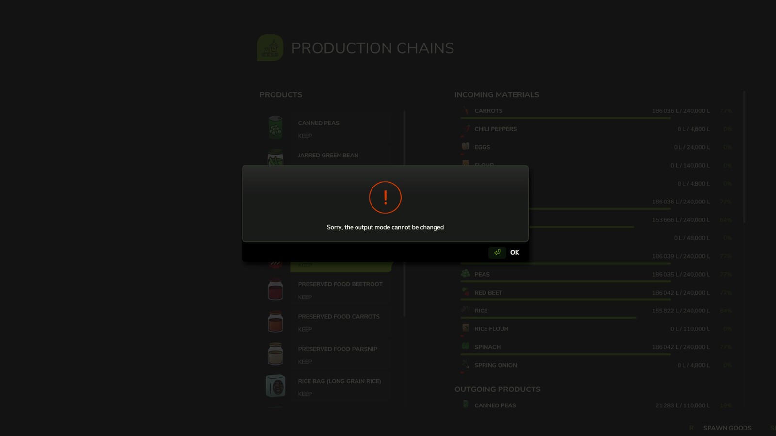 Factory Product Distribution Deactivation