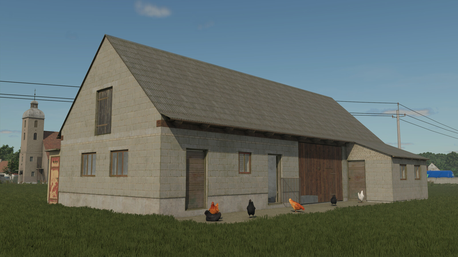Barn With Chicken Coop