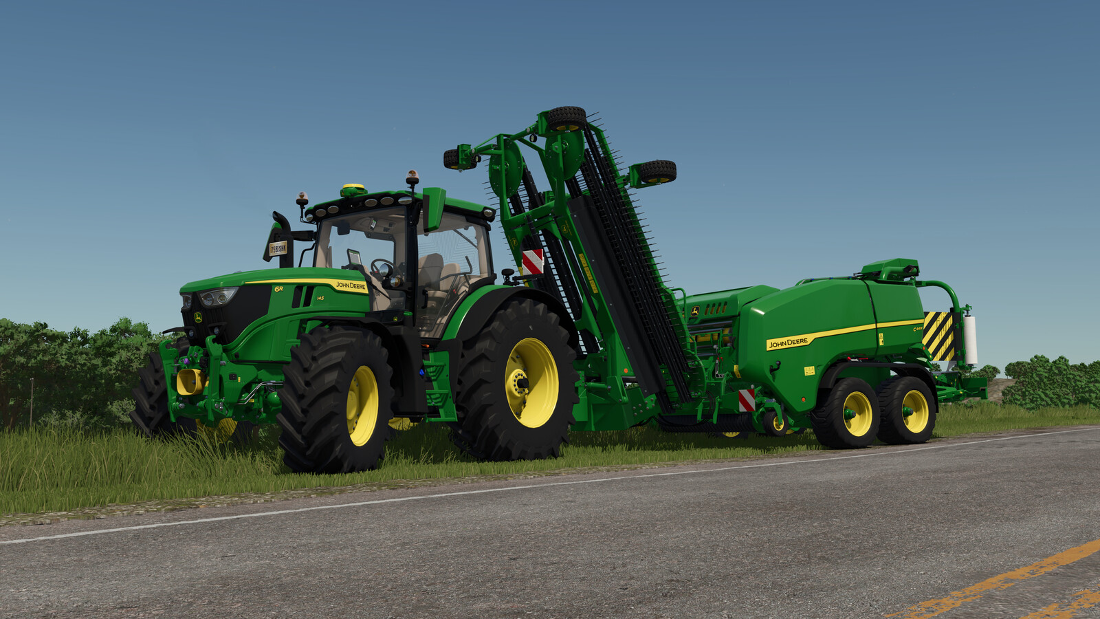 Round Balers Pack With Windrower