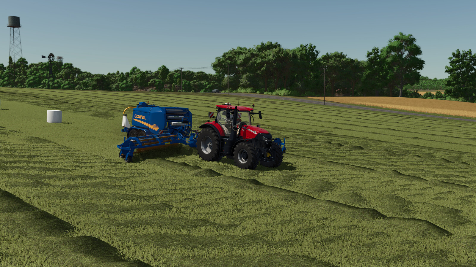 Round Balers Pack With Windrower