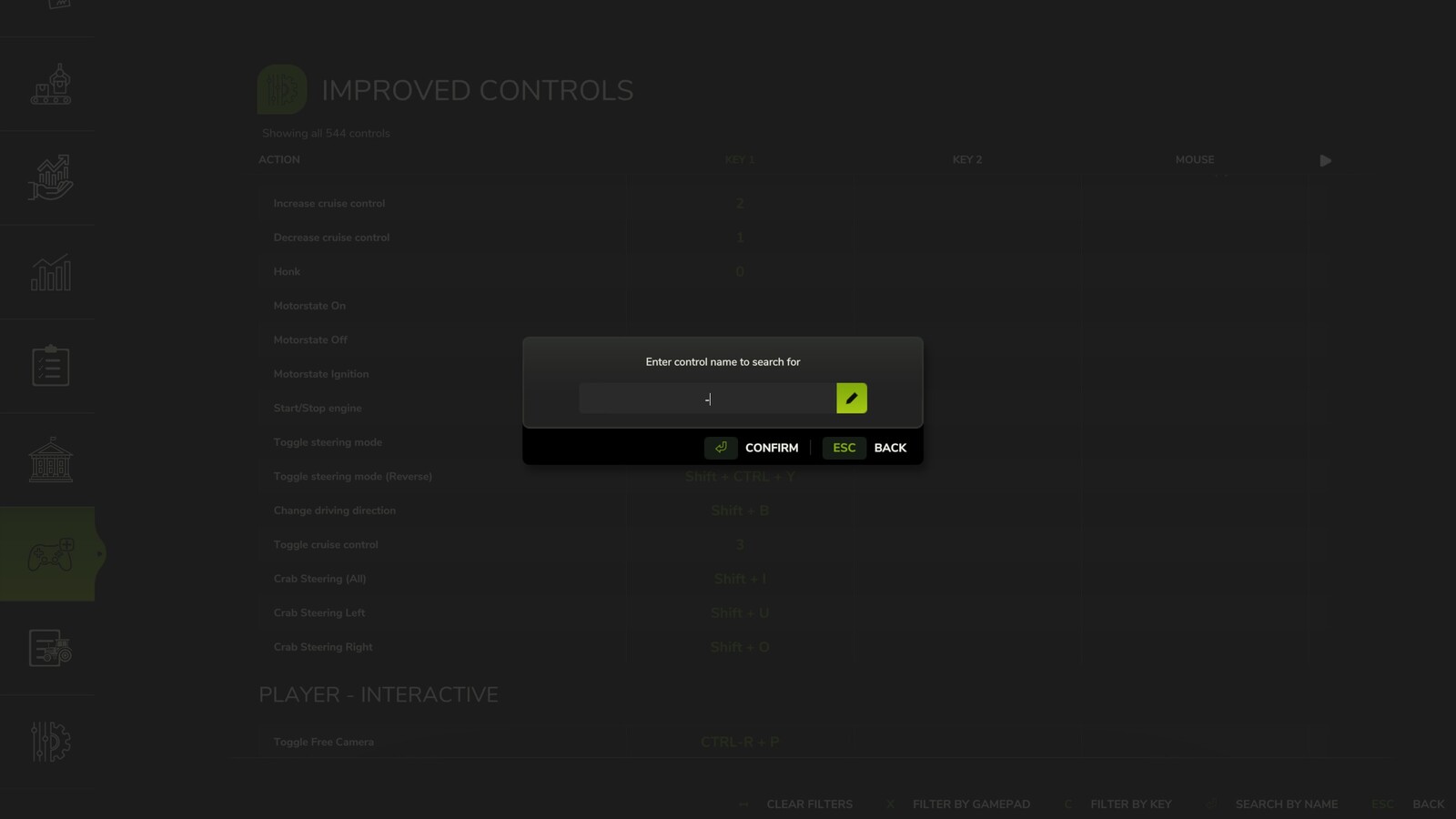 Improved Controls Menu