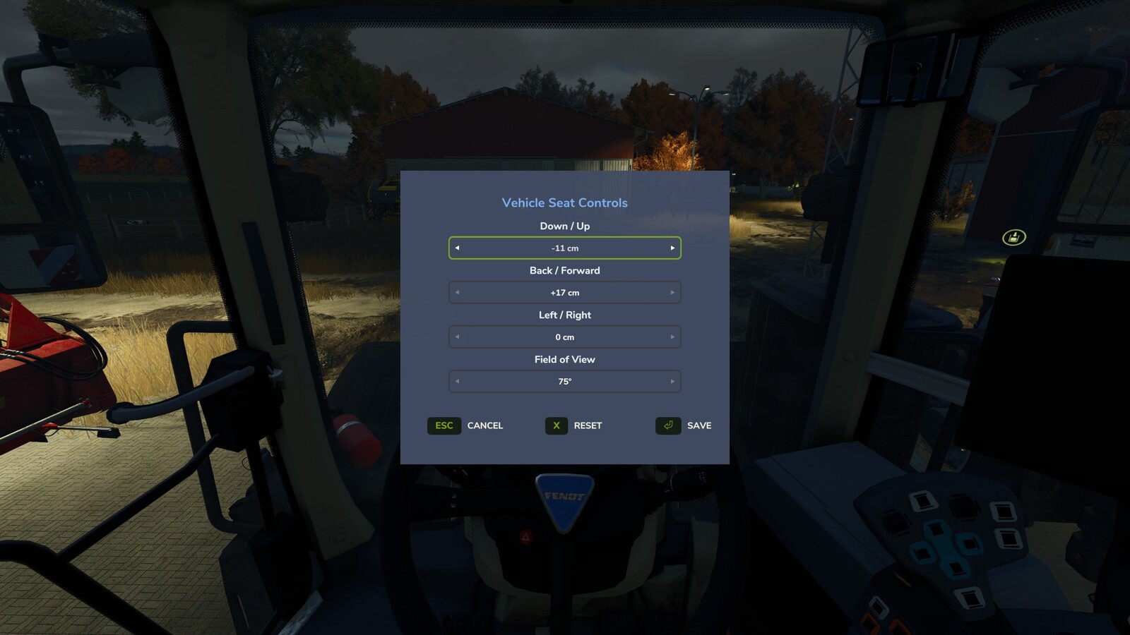 Vehicle Seat Controls