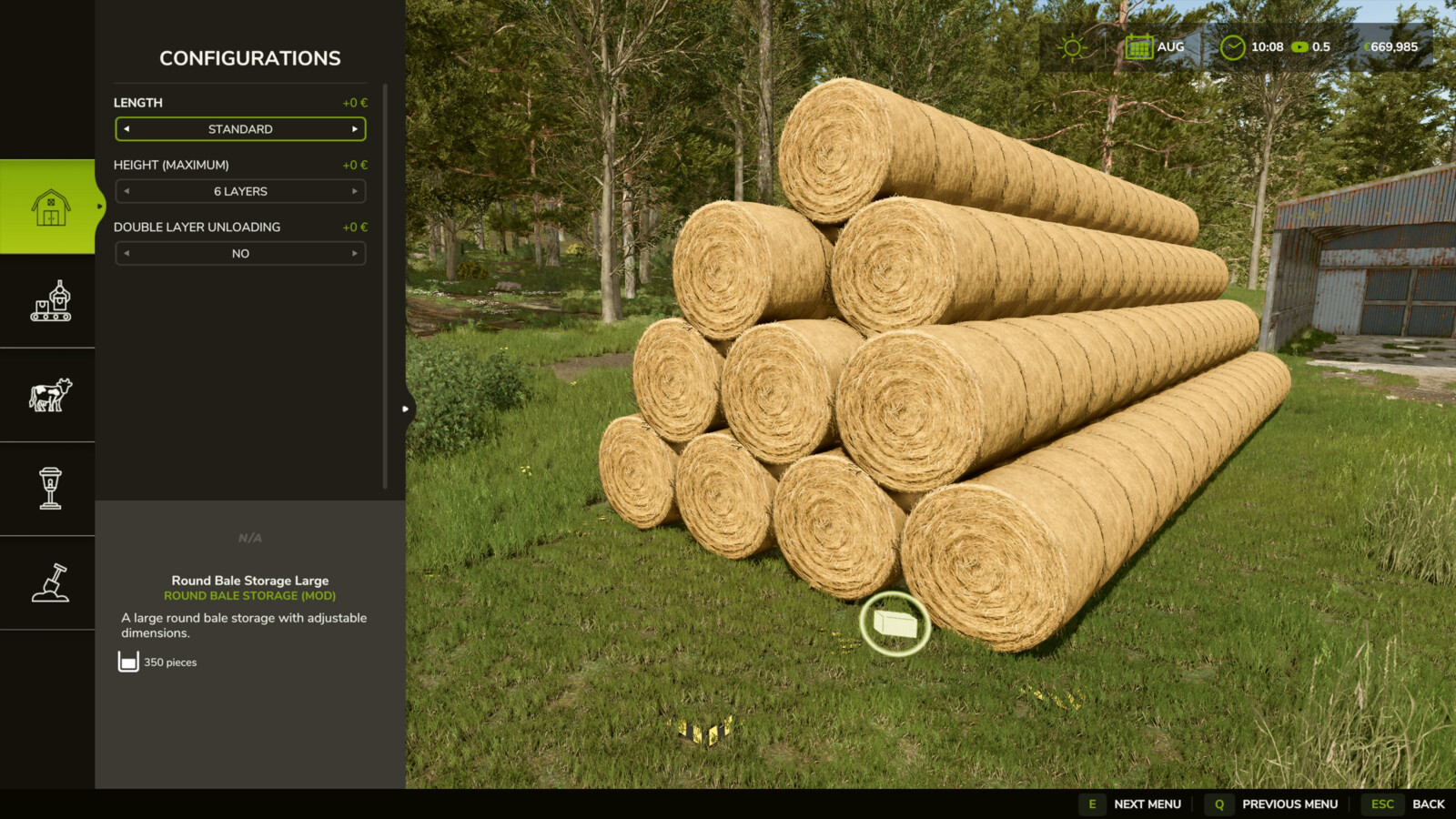 Round Bale Storage