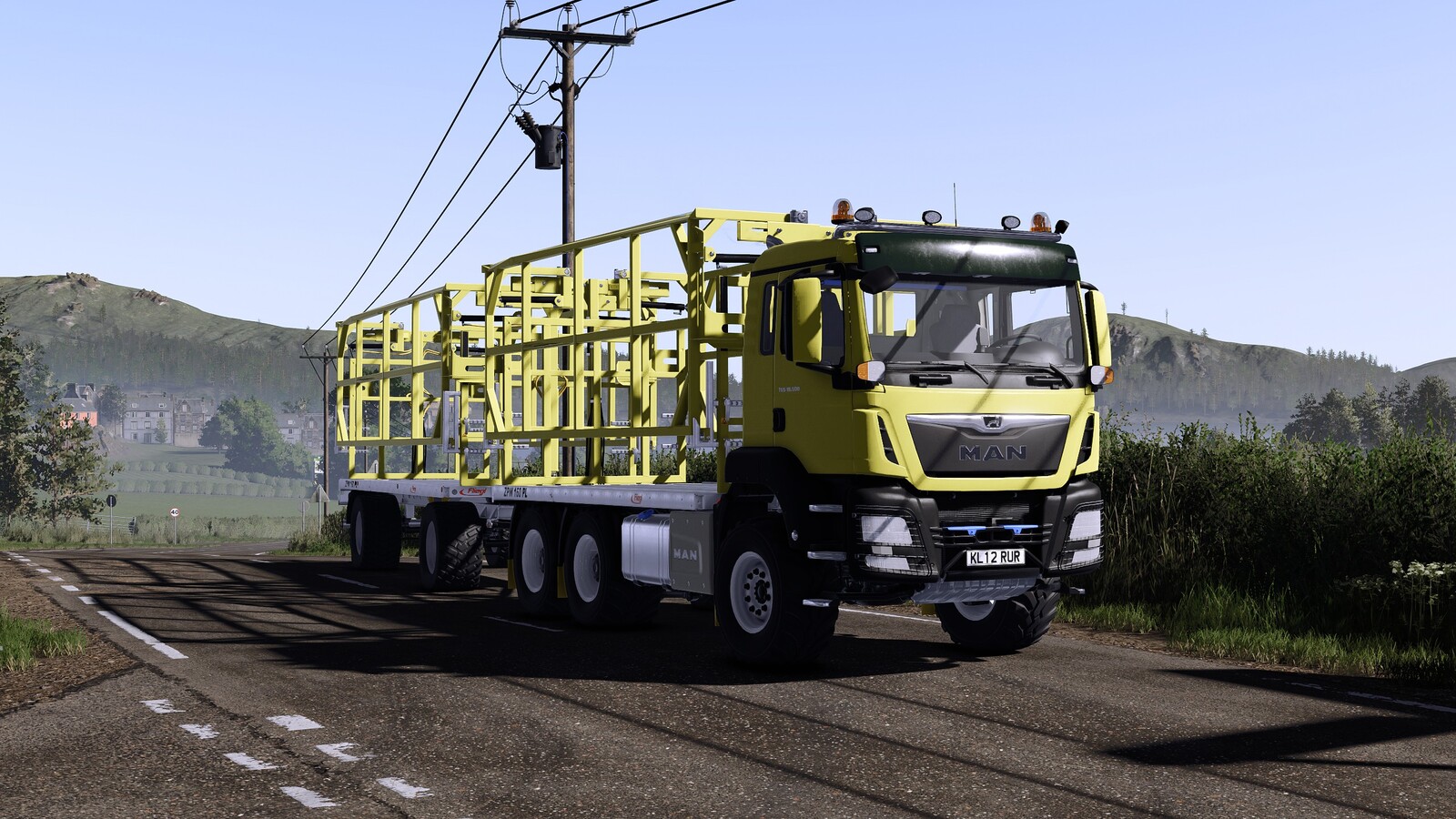 MAN TGS Fliegl Bale Platform