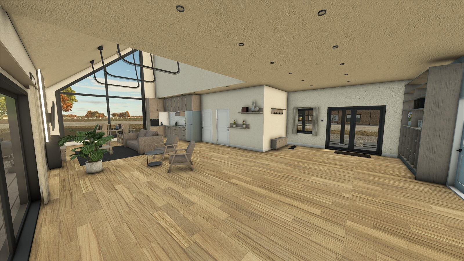 House With Two Car Garage