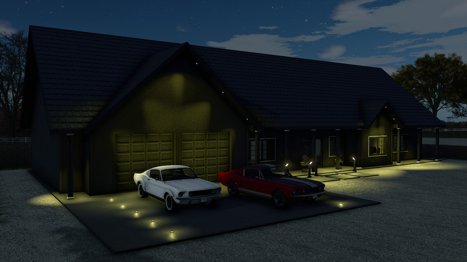 House With Two Car Garage