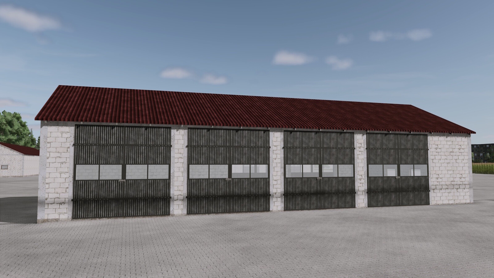 Halls Made Of White Concrete Blocks