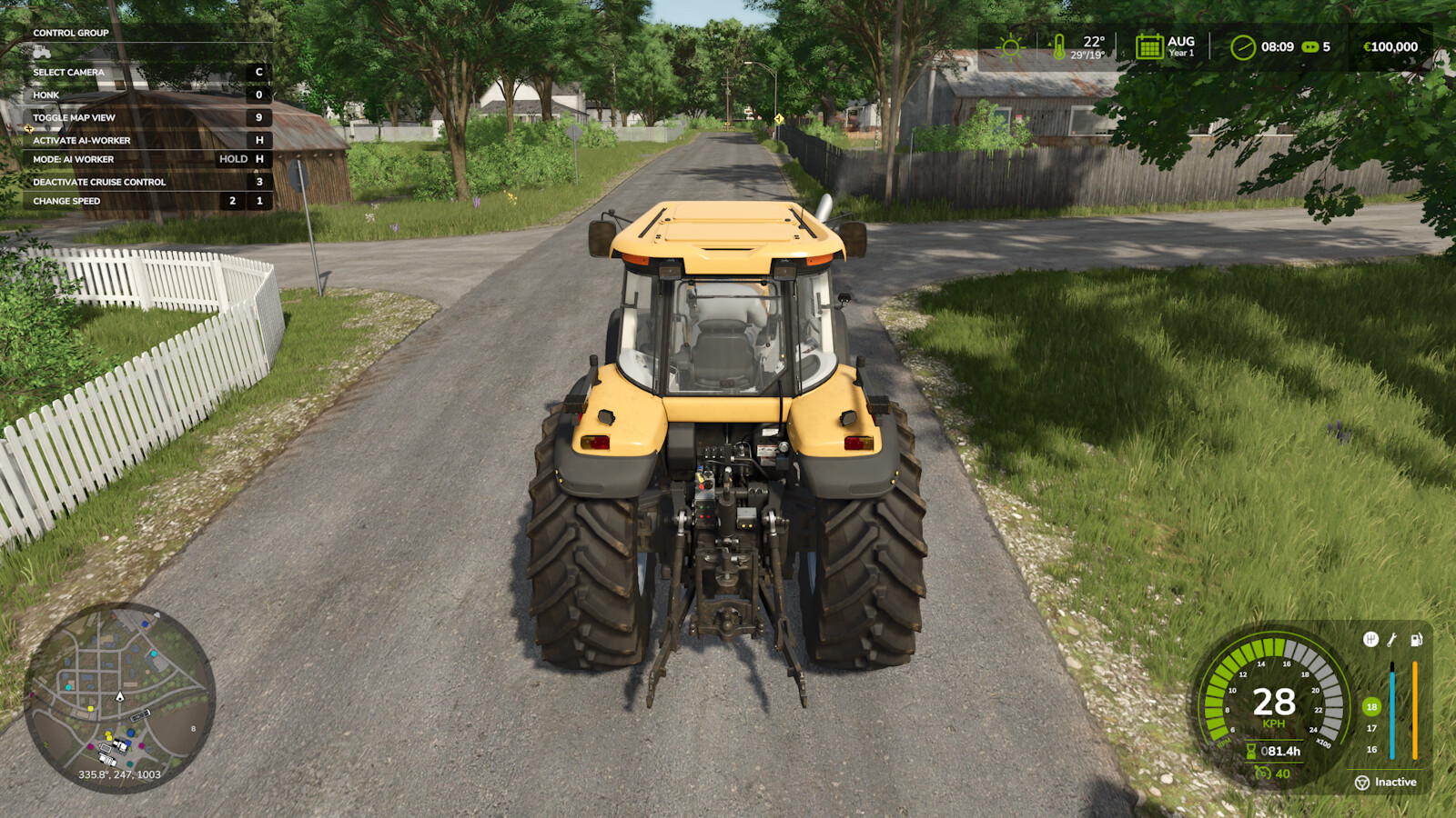 Stop Tractor On Menu