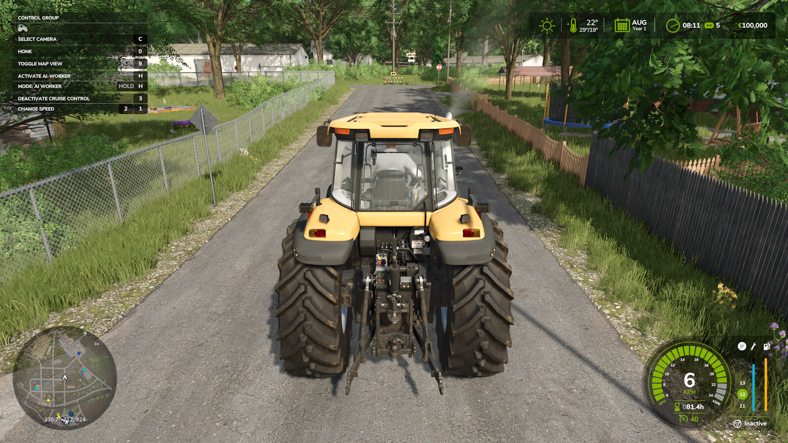 Stop Tractor On Menu