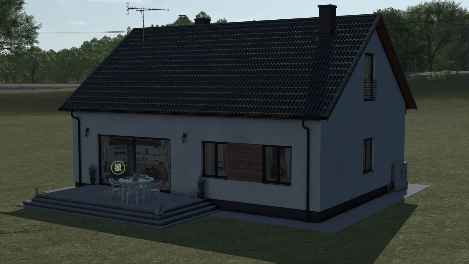 Pack Of Two Modern Farmhouses