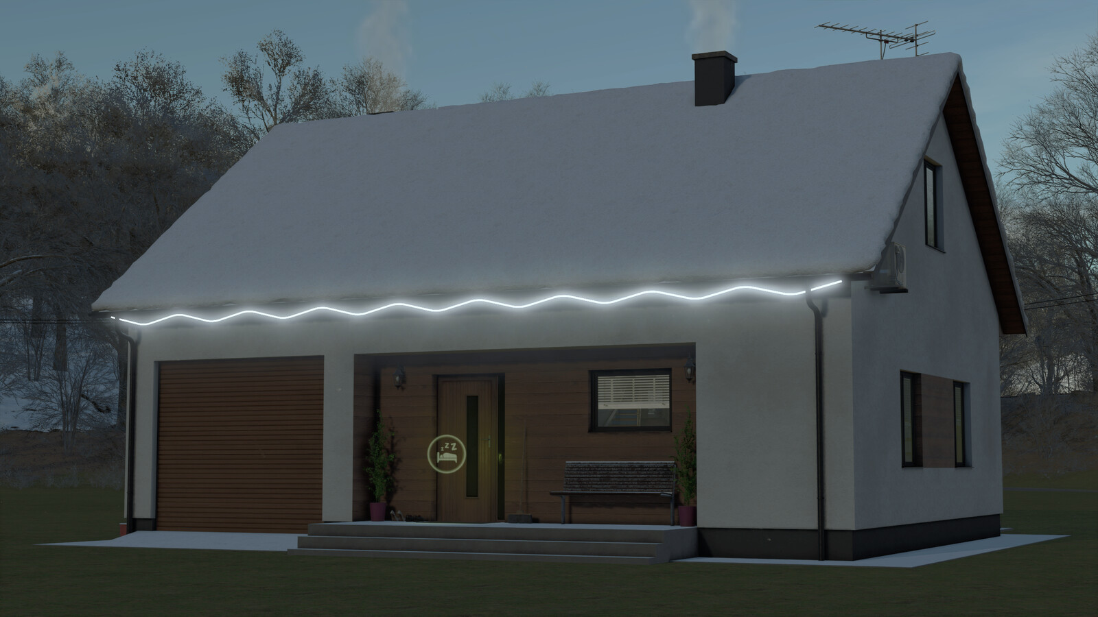Pack Of Two Modern Farmhouses
