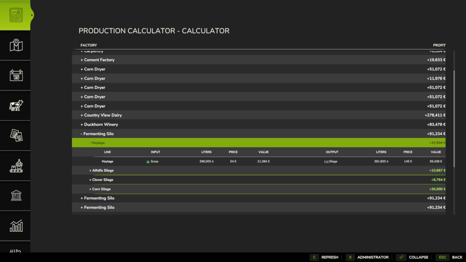 Factory Profit Calculator
