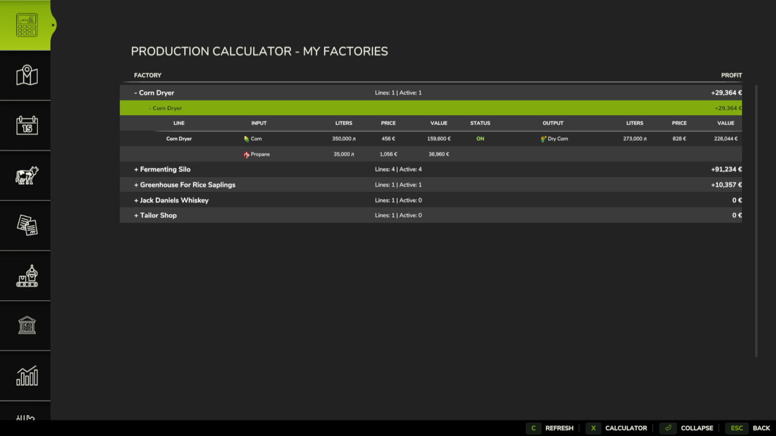 Factory Profit Calculator