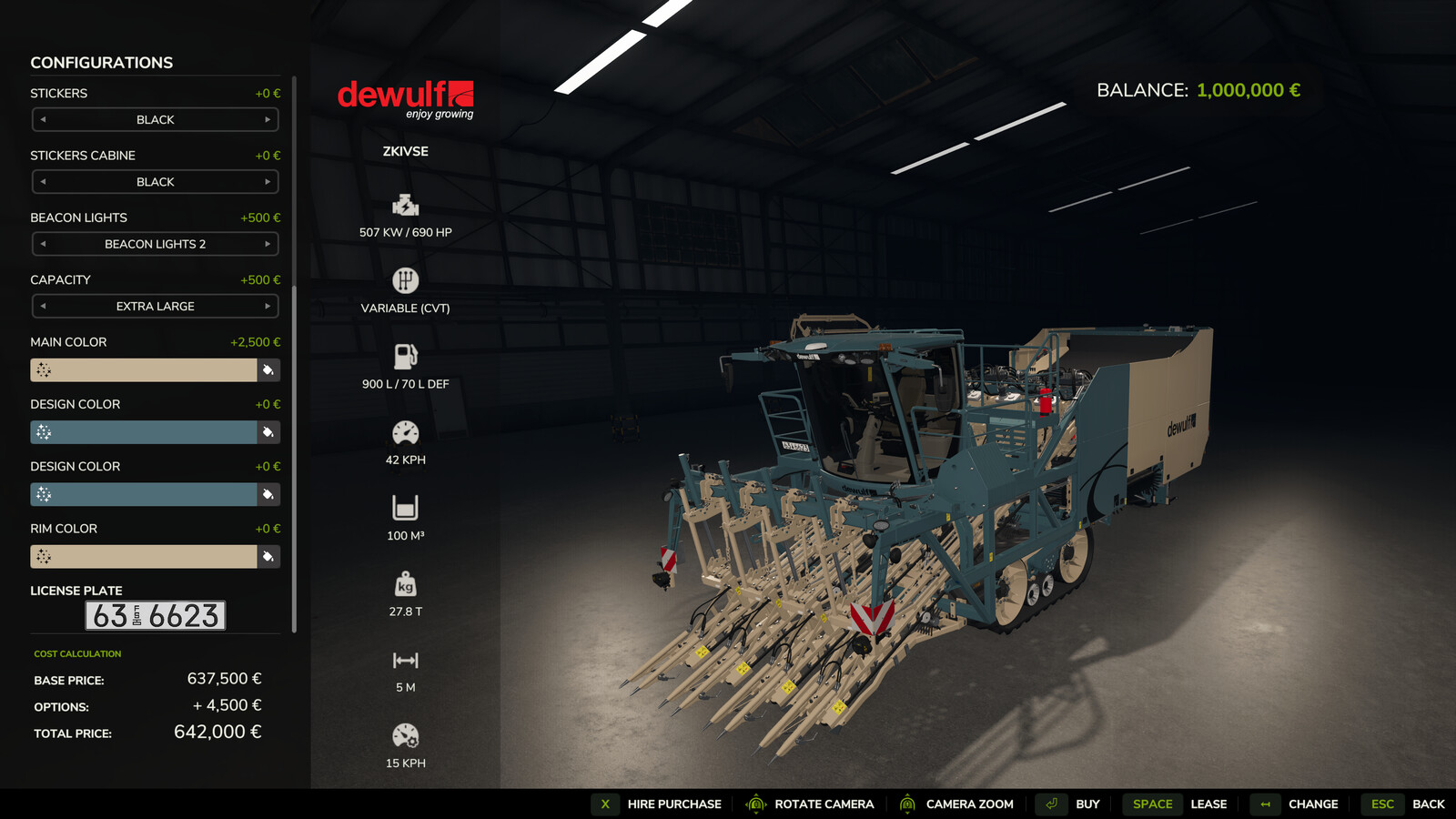 Dewulf Vegetable Harvester