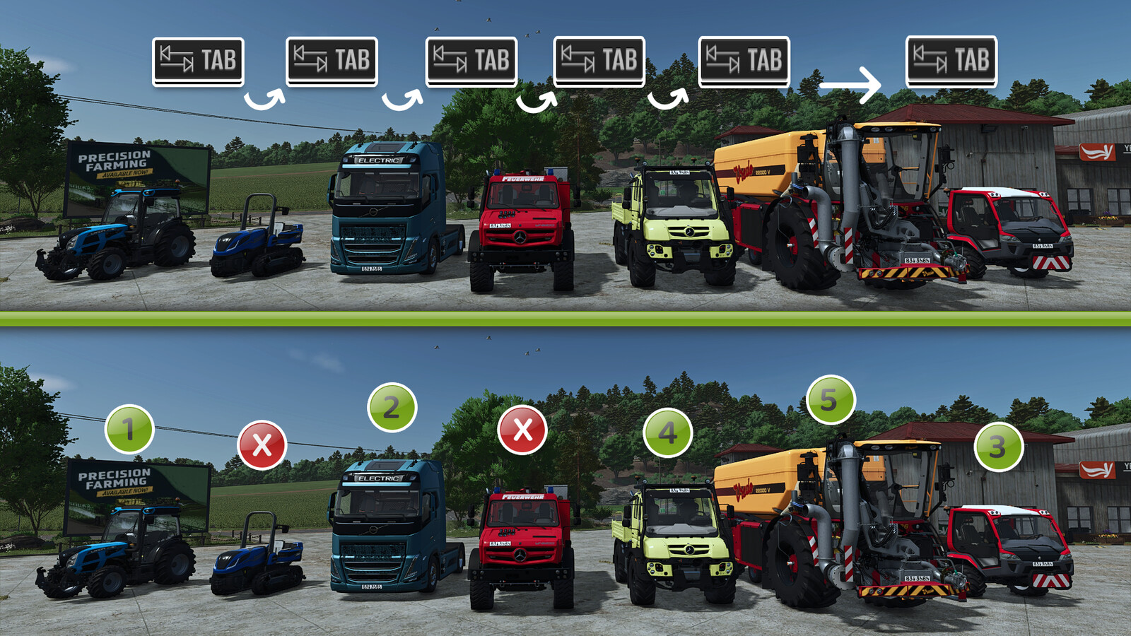 Vehicle Tab Sorting
