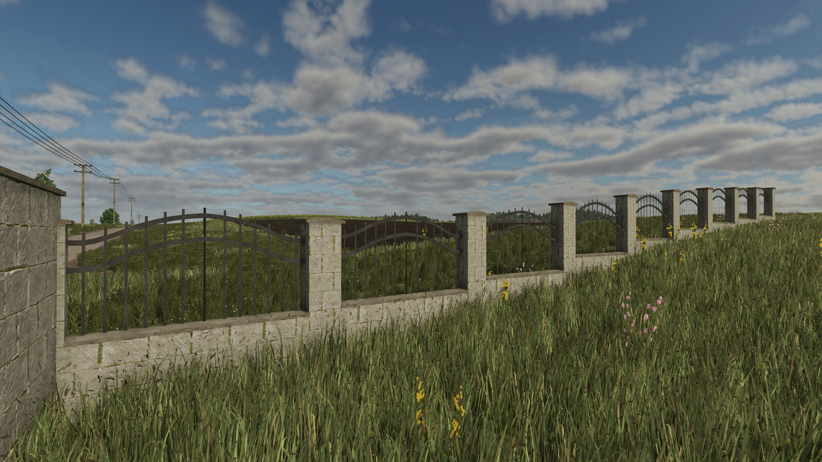 Concrete Tile Fence