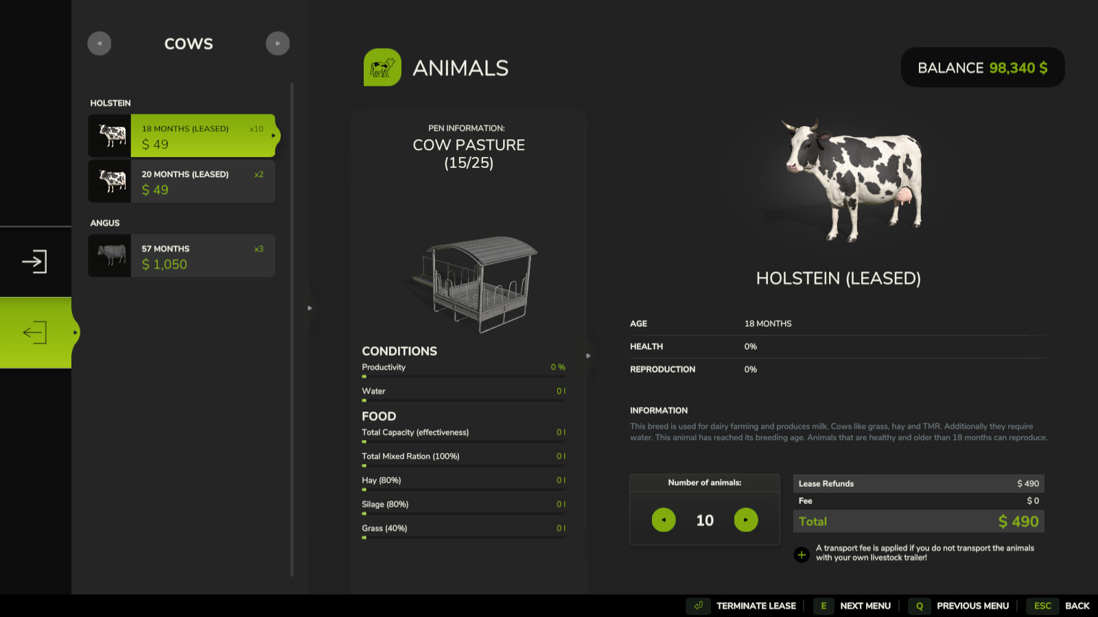 Lease Livestock
