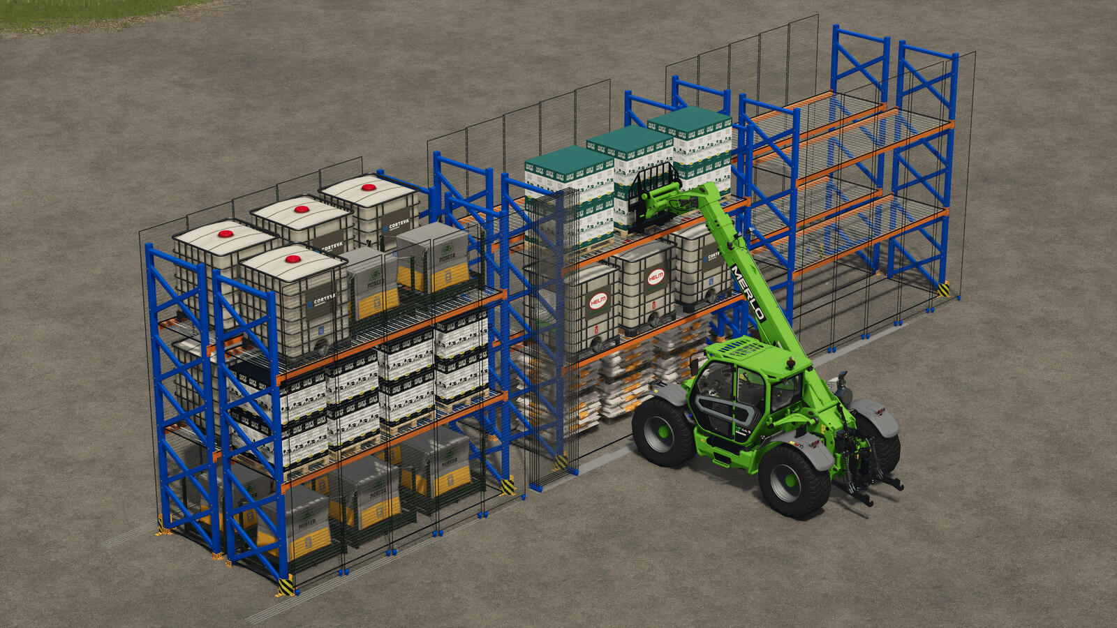 Pallet Racking With Safety Grilles