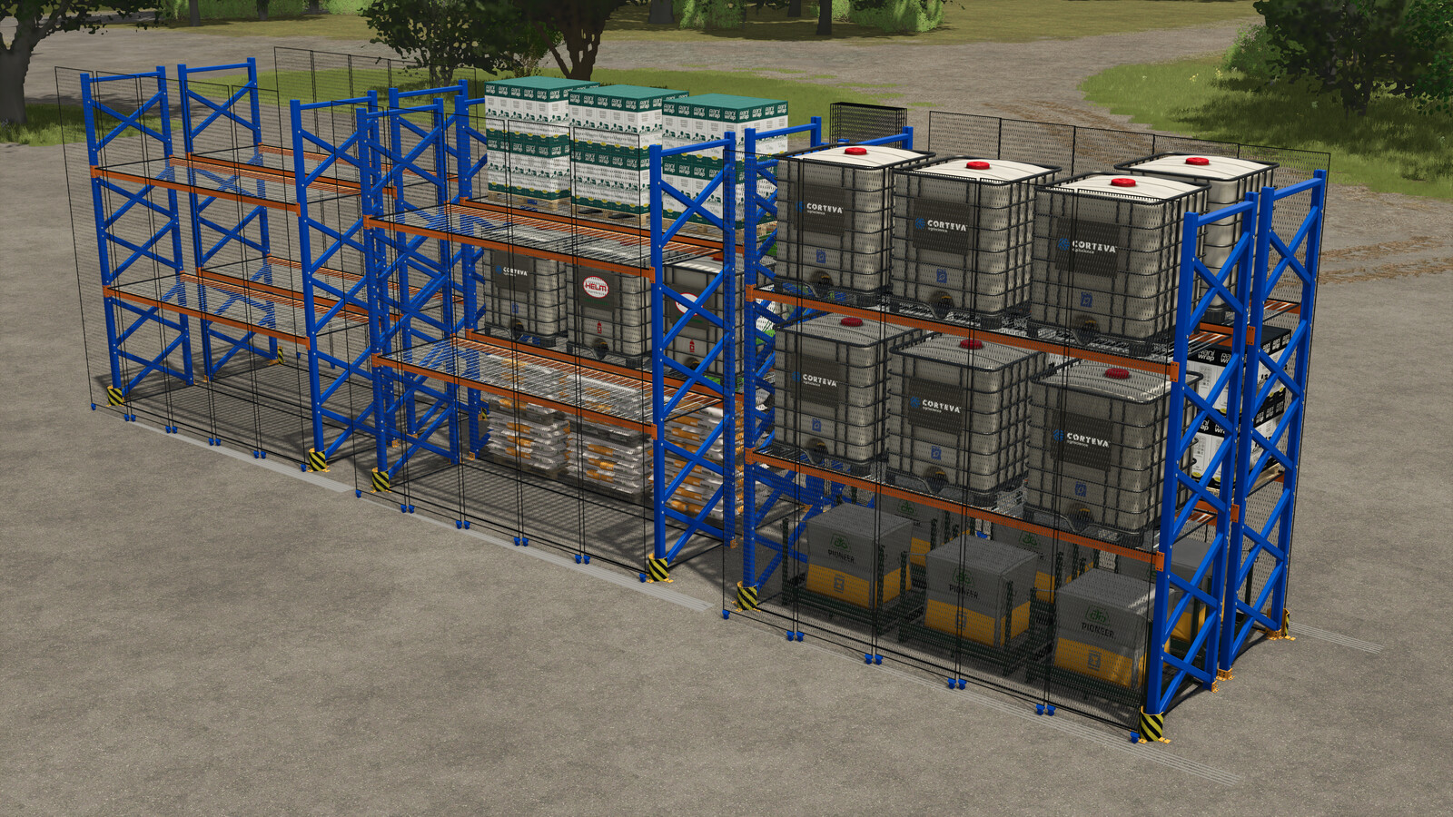 Pallet Racking With Safety Grilles