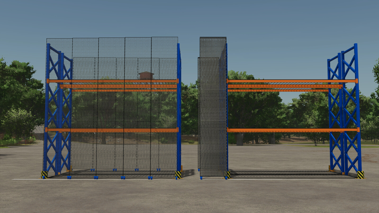 Pallet Racking With Safety Grilles