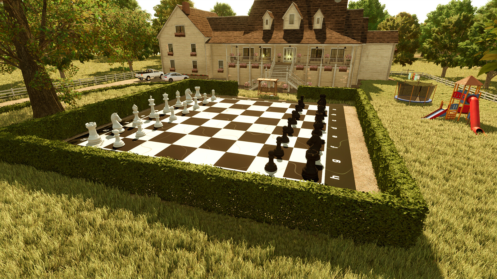 Playable Garden Chess Set