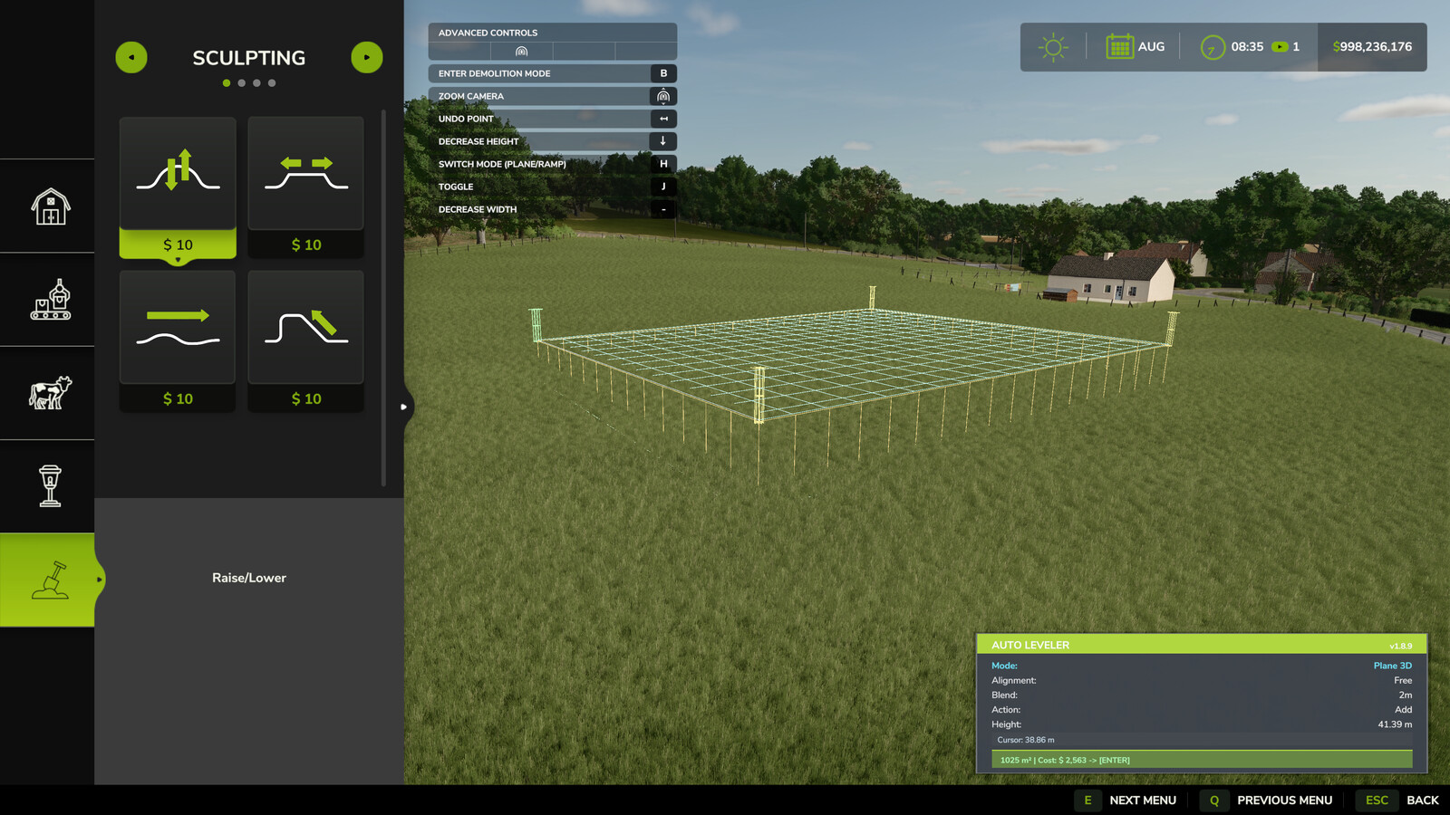 Auto Leveler - Landscaping Terraformer, Slopes & Roads