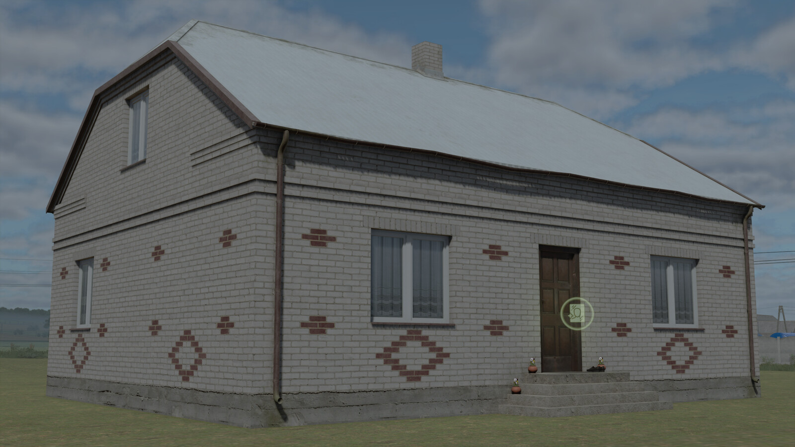Polish White Brick House
